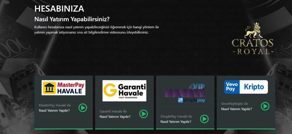 cratosroyalbet finansal işlemler